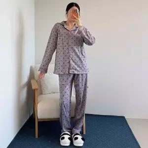 [하프클럽/]라벤더하트콕잠옷 홈웨어 파자마세트 수면 긴팔긴바지