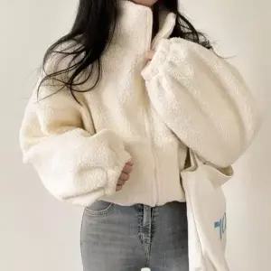 [하프클럽/]양털자켓 크롭 하이넥 데일리 뽀글이 자켓