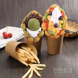 튀김컵포장지 베이킹 샌드위치 김밥 감자튀김 호떡 와플 햄버거 일회용 푸드트럭 크래프트 페이퍼