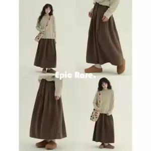 타노스스커트 여사친 모직 빈티지 캐주얼 슬림핏 정장 A라인 데일리룩 KUK1