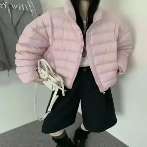 포뇨 여사친 캐주얼 오리털 솔리드 하이넥 코트 다운 보온 OPH1
