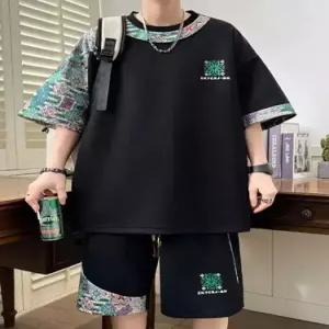 야무치 남성용 여름 투피스 반팔 데일리룩 반바지 트레이닝복 세트 티셔츠 트레이닝 트렌드 반팔세트 빅사