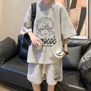 야무치 남사친 여름 투피스 데일리룩 트레이닝복 반팔세트 캐릭터 빅사이즈 세트 주니어 레포츠에 반바지