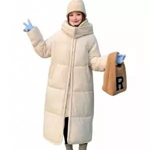 [하프클럽/]여성 겨울 캐주얼 하이넥 롱패딩 아우터 잠바