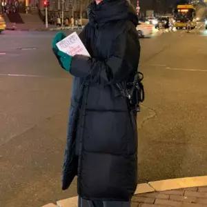 [하프클럽/]하이넥 후드 롱패딩 기본 캐주얼 데일리 패딩 점퍼