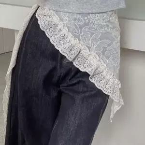 [하프클럽/]레이스 청바지 레이어드 발레 필라테스 랩스커트