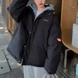 [하프클럽/]후드 레이어드 여성 오버핏 패딩 점퍼