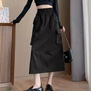 [하프클럽/]바스락 카고 A라인 캐주얼 롱치마 여름 치마 스커트