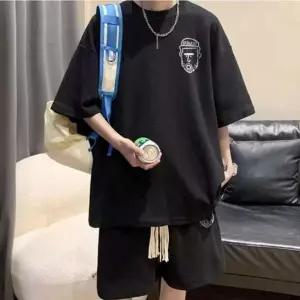 [하프클럽/]남자 여름 데일리 편한 루즈핏 반팔 팬츠 반바지 세트