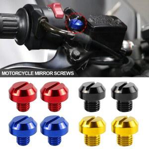 2PCS M8 M10 1.25 오토바이 미러 구멍 플러그 나사 볼트 스즈키 Aprilia Universal