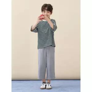 빈폴 키즈 7부 스트라이프 상하세트 그린 BI6341U01M U01M