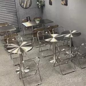 스텐식탁테이블 사각 매장 레스토랑 테이블 업소 튼튼한 업소용 50x74 식당 커피숍