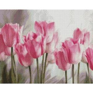 하모니아트 보석십자수 40x50 튤립비즈 풍경 패키지 공예 취미 DIY 큐빅
