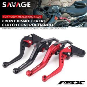MSX 125 HONDA Grom 125 MSX125SF 2013- 용 짧은 브레이크 클러치 레버 오토바이 액세서리 조정 가능한 컨트롤 핸들 MSX125