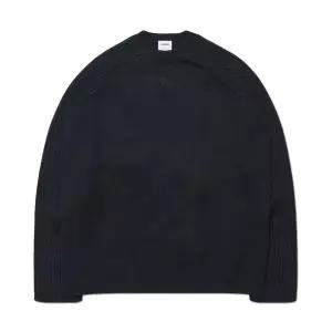 NOMANUAL DOUBLE ECHO WOOL KNIT - BLACK