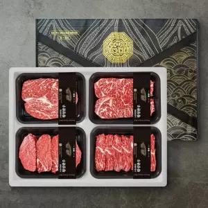 냉장 횡성 한우 1+ 구이 선물세트 등심300g+안심300g+채끝300g+토시살300g