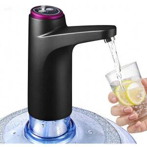 5갤런 병용 BIMVER 정수기, 600ml 정량 워터 펌프, 2가지 색상의 파워 라이트, 휴대용 USB 충전 전기 병 2-5갤런 저그용 홈 캠핑용 다목적 디스펜서