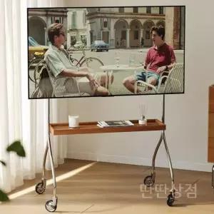 미드센추리TV거치대 모니터 이동식 바퀴 티비거치대 침실 TV거치대 테이블 티비스탠드 인테리어 스탠딩