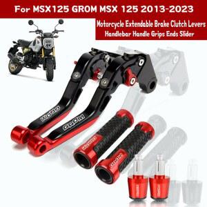 오토바이 확장형 브레이크 클러치 레버 핸들바 핸들 그립 엔드 슬라이더 액세서리 MSX125 GROM MSX 125 2013-2023용