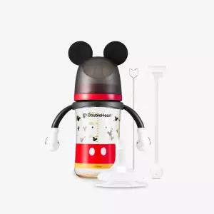 더블하트 이유실감 디즈니 미키 240ml PPSU 젖병/빨대컵 (+핸들)