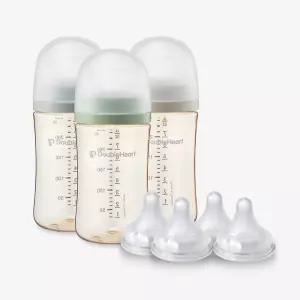 더블하트 PPSU 젖병 모먼트 240ml 트리플팩 세트 (젖병3개+젖꼭지4입)