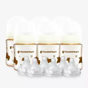 더블하트 PPSU 말띠 젖병 헬로베이비 말랑이 160ml 트윈팩 트리플세트 (젖병6개+젖꼭지6입)