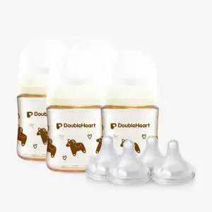 더블하트 PPSU 말띠 젖병 헬로베이비 말랑이 160ml 트윈팩 더블세트 (젖병4개+젖꼭지4입)