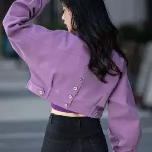여성 크롭자켓 숏 캐쥬얼 카라 블루종 점퍼