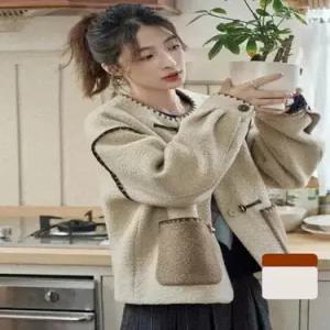 엘럽 여사친 울 코트 핸드메이드 자수 스웨이드 워크샵 모피 박템1
