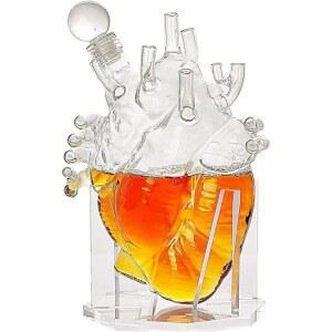 하트 디캔터 위스키 & 와인 세트, 오르간 에어레이터, 사랑하는 사람, 의사, 흉부외과 간호사, 예비 진, 성인을 위한 선물 (750 ML)