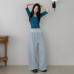 /라이니 자체제작 폴딩 와이드 트레이닝 팬츠 mb-8078c