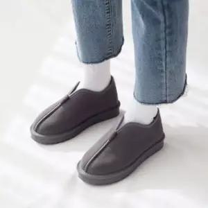 겨울 스웨이드 털 안감 모카신 소가죽 슬립온 방환화 남자방한신발 여자정장구두