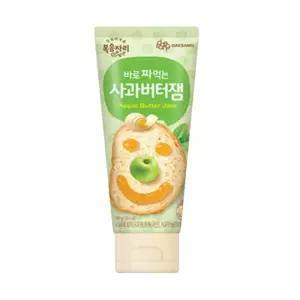 누상점 베이글스프레드 짜먹는잼 와플토핑 복음자리 사과버터잼 과일잼 100g 4개