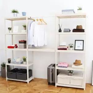 DIY 수납선반장 아이보리 미디움 5단 다용도선반 2단선반
