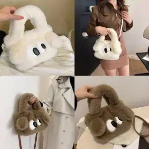 아이퍼동글겨울토트 털 미니 파우치 여성 토드백 미니백 백팩 소가 패션잡화 핸드폰 백