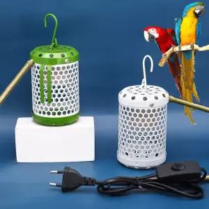 파충류 애완동물 앵무새 히터 난방 램프 보호 케이스 따뜻한 조명 방지 장치 GreenEU plug no lamp