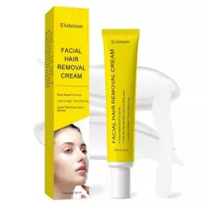 여성용 얼굴 제모 크림 없이 부드러운 턱 윗입술 민감한 피부를 위한 볼 5분 - 1.69Fl Oz