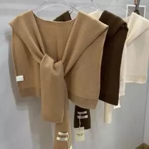 심플 러블리 여성 울 양모 케이프 숄 스카프 니트