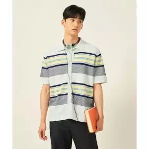 빈폴 BEANPOLE MEN 멀티 스트라이프 셔츠형 카디건 라이트 그린 (BC555AC61L) BC555AC61L 328082