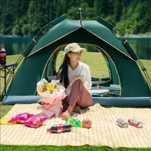 [조영]자동 팝업 캠핑 원터치 텐트 3-4인용 원터치 텐트 경량 낚시-WFNZBGZ