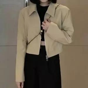 [라일리여성의류] Rly 미니멀 크롭 자켓 여성 카라 집업 숏자켓 데일리