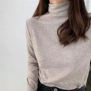 [라일리여성의류] Rly 스판 폴라티 맨투맨 반폴라 면 반목 목폴라 티