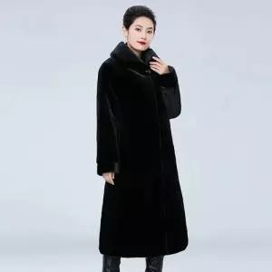 헐크 여친 여성용 헤닝밍크코트 빅사이즈 집업야구항공 잠바 코트 통밍크롱니트패치밍크후드밍크 KKE1