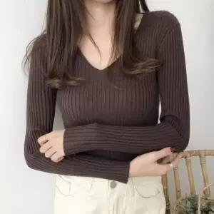 [라일리여성의류] Rly 라운드 여자니트티 봄 빅사이즈라운드넥 카라넥