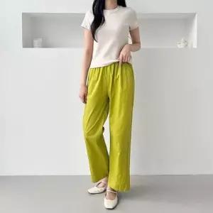 [라일리여성의류] Rly 세미 루즈핏 캐쥬얼 배기팬츠 면 여자바지 일자