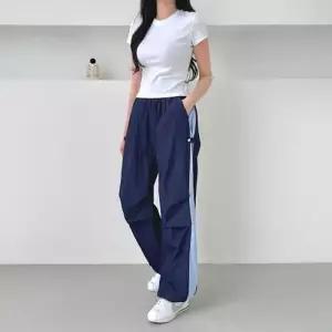 [라일리여성의류] Rly 허리밴딩 루즈핏 빅사이즈 면 면바지 일자 캐쥬얼