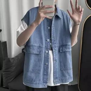 [라일리의류] Rly 남자 니트조끼 봄 조끼 가을 남성 플리스 패션