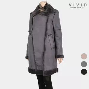 [비비드시크릿가너][VIVID SG] 페이크퍼 무스탕 전체털 코트 VS047005