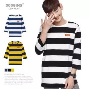 [하프클럽/구김스]구김스 1162_ 플라이 스트라이프 7부티셔츠