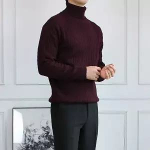 [하프클럽/세컨에디션]남자 베이직 꽈베기 니트 목폴라